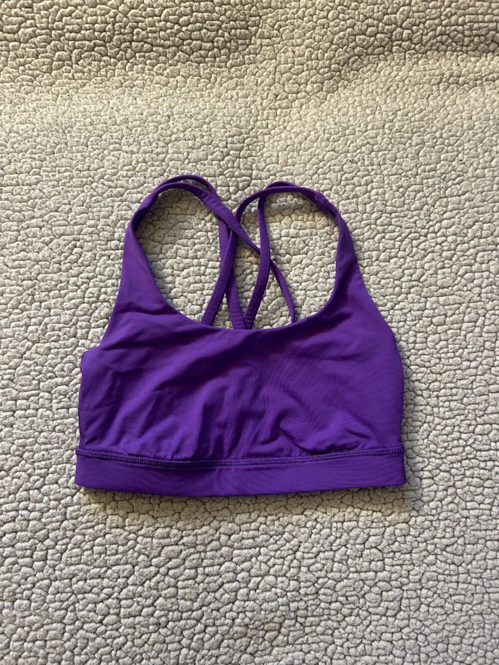 Lululemon -- purple sports bra